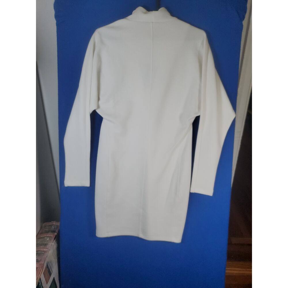 Anthropologie Daily Practice Knit Mini Dress White Ivory V Neck Size Small - Picture 15 of 16